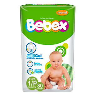 Pañales Bebex Etapa 1 X 30Und