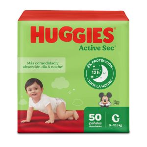 Pañales Huggies Active Sec Etapa 3 - 50und