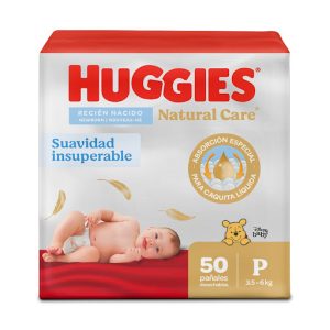 Pañales Huggies Natural Care Etapa 1 - 50und