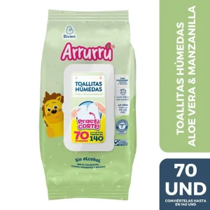 Toallitas Húmedas Arrurrú Aloe - 70und
