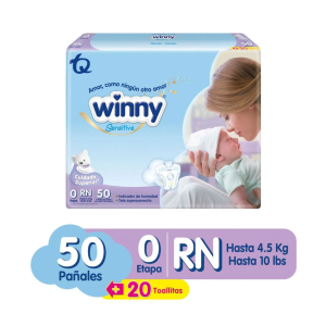 Pañales Winny Sensitive Etapa 0 - 50und